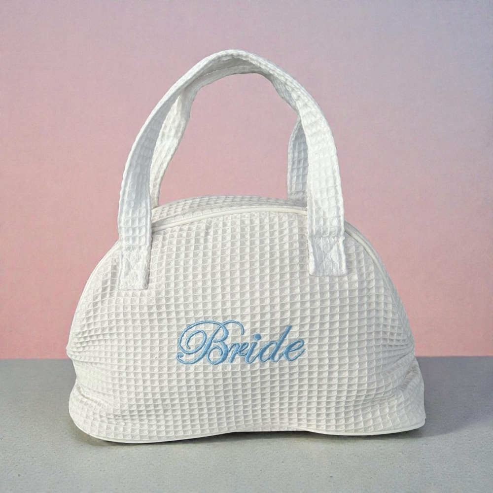 White Bride Embroidered make up bag